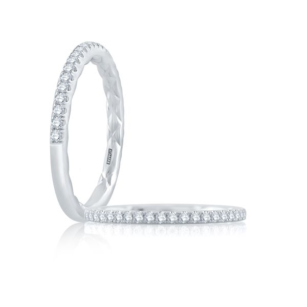 Pavé Diamond Band with Signature A.JAFFE Quilts Interior Natale Jewelers Sewell, NJ