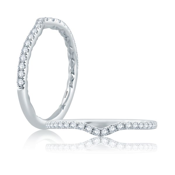 Diamond French Pave Wedding Band with a Quilted Interior Baxter's Fine Jewelry Warwick, RI