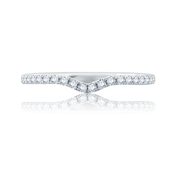 Diamond French Pave Wedding Band with a Quilted Interior Image 2 Hannoush Jewelers, Inc. Albany, NY