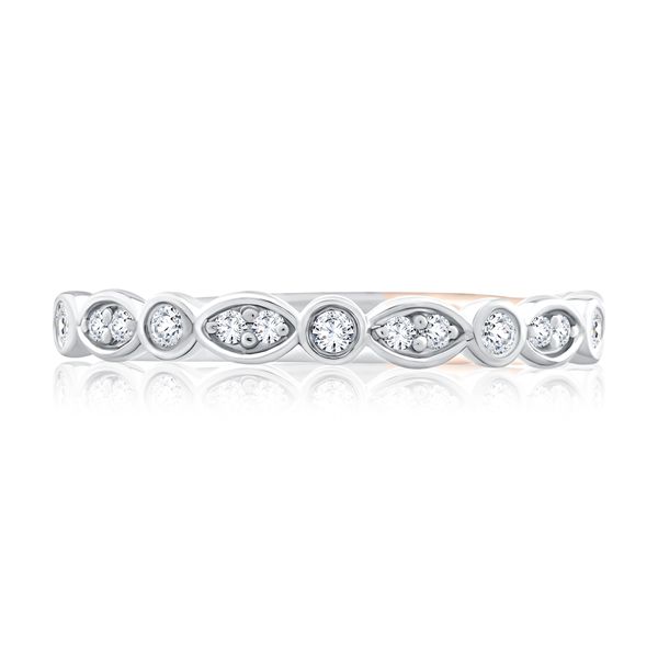 Alternating Round and Marquise Shaped Bezel Diamond Band Image 2 Sather's Leading Jewelers Fort Collins, CO
