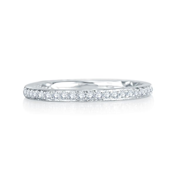 Modern Meets Vintage Delicate Quilted Anniversary Band Image 2 Hannoush Jewelers, Inc. Albany, NY