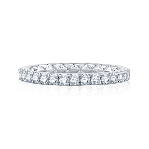 Delicate Quilted Anniversary Band Image 2 Rasmussen Diamonds Mount Pleasant, WI