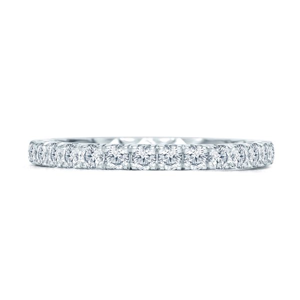 Halfway French Pave Quilted Anniversary Band Image 2 Natale Jewelers Sewell, NJ