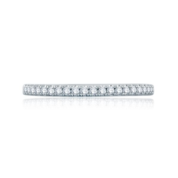French Pavé Half Circle Stackable Band Image 2 Rasmussen Diamonds Mount Pleasant, WI