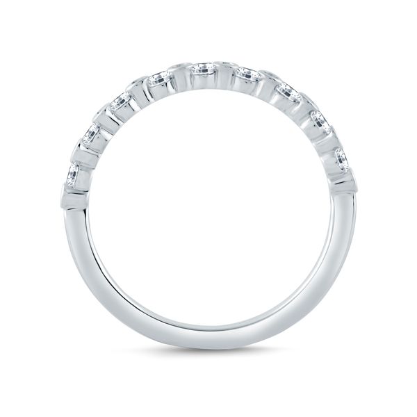 Alternating Bezel Set Half Circle Stackable Band Image 3 Sather's Leading Jewelers Fort Collins, CO