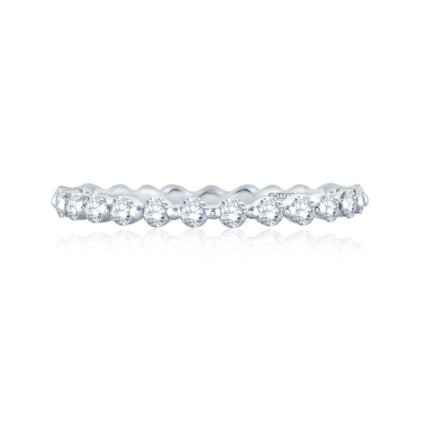 Petite Eternity Single Shared Prong Bubble Diamond Wedding Band Image 2 Baxter's Fine Jewelry Warwick, RI