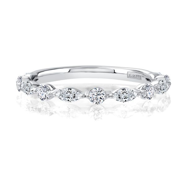Alternating Round and Marquise Diamond Stackable Ring Image 2 Castle Couture Fine Jewelry Manalapan, NJ