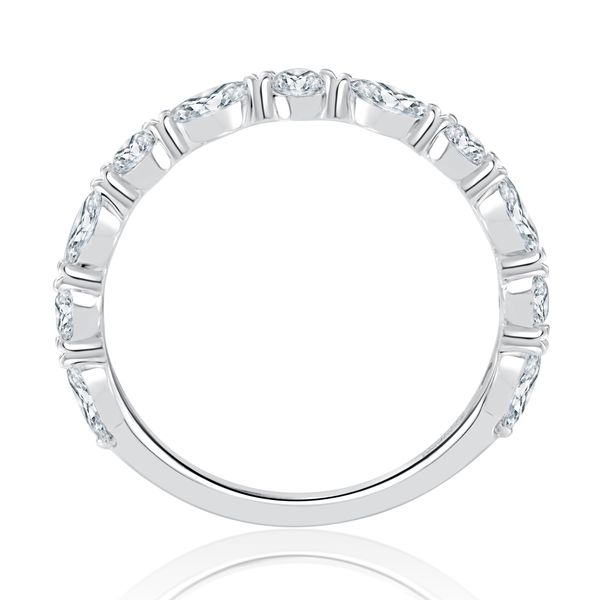 Alternating Round and Marquise Diamond Stackable Ring Image 3 Baxter's Fine Jewelry Warwick, RI