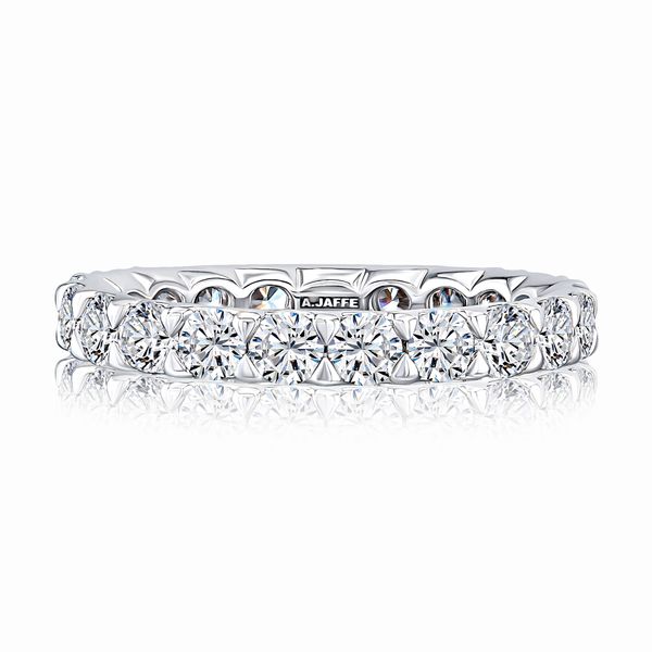 Claw Prong Round Diamond Eternity Anniversary Band Image 2 Castle Couture Fine Jewelry Manalapan, NJ