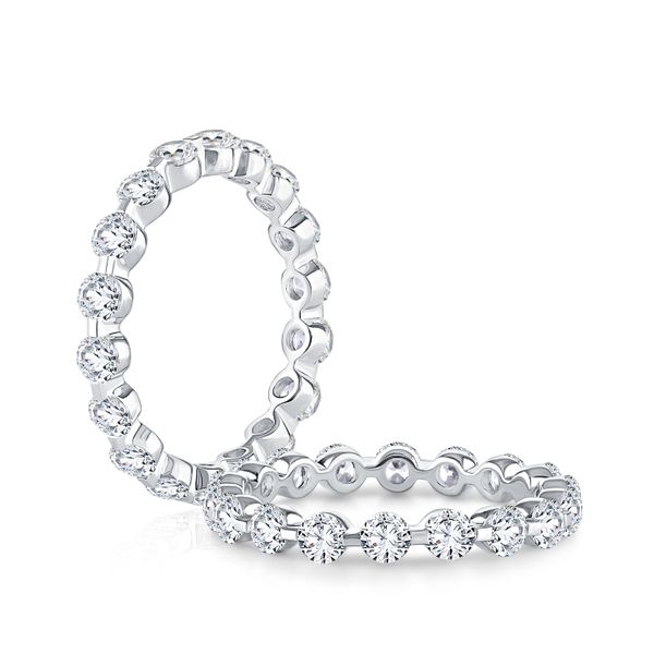 Single Shared Prong Round Diamond Wedding Band Hannoush Jewelers, Inc. Albany, NY