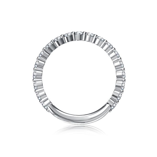 Three Quarters Diamond Single Shared Prong Wedding Band Image 3 Hannoush Jewelers, Inc. Albany, NY