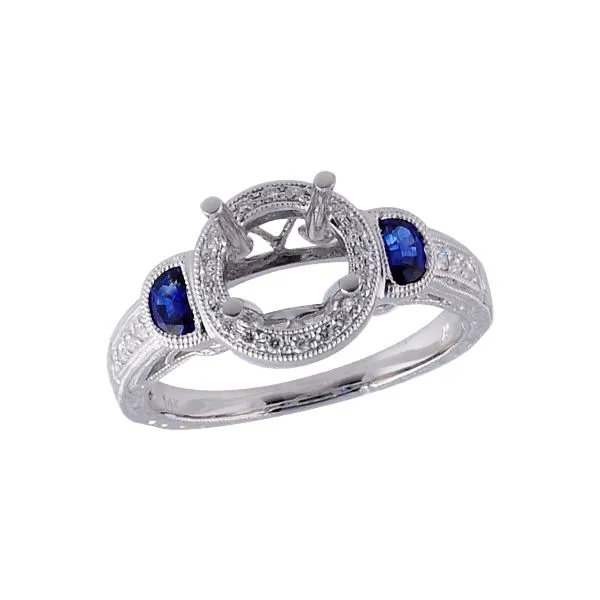 14KT Gold Semi-Mount Engagement Ring
