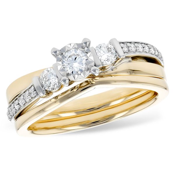 14KT Gold Two-Piece Wedding Set Clater Jewelers Louisville, KY