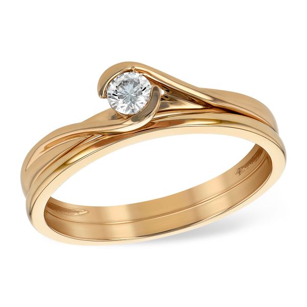 14KT Gold Two-Piece Wedding Set Alan Miller Jewelers Oregon, OH