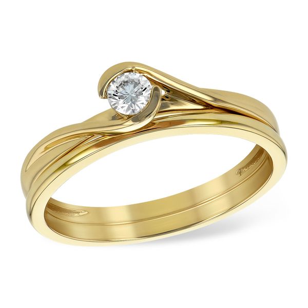 14KT Gold Two-Piece Wedding Set Alan Miller Jewelers Oregon, OH