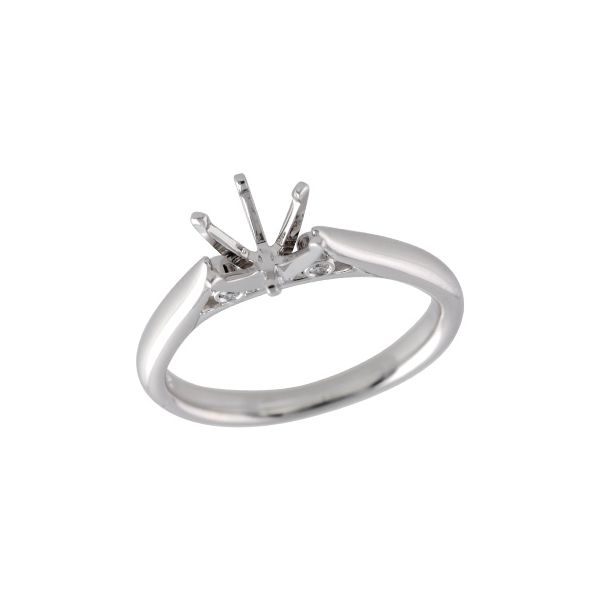 Platinum Semi-Mount Engagement Ring Becky Beck's Jewelry DeKalb, IL