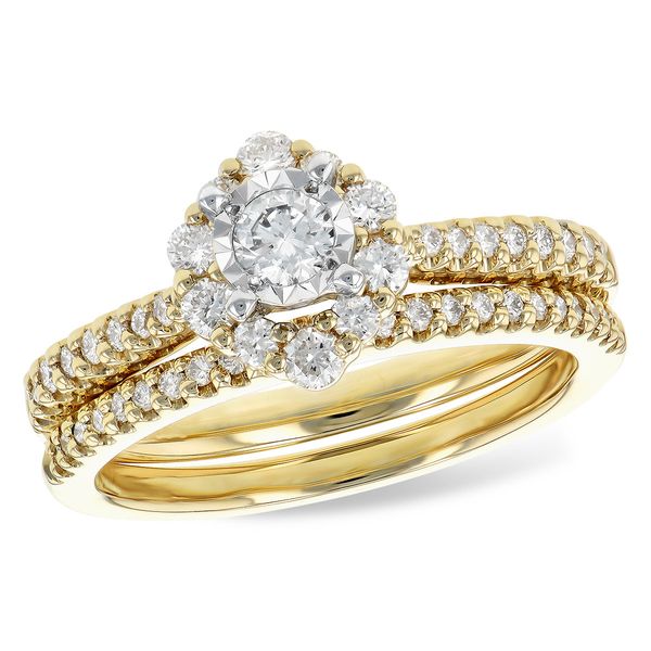 14KT Gold Two-Piece Wedding Set Towne Square Jewelers Charleston, IL