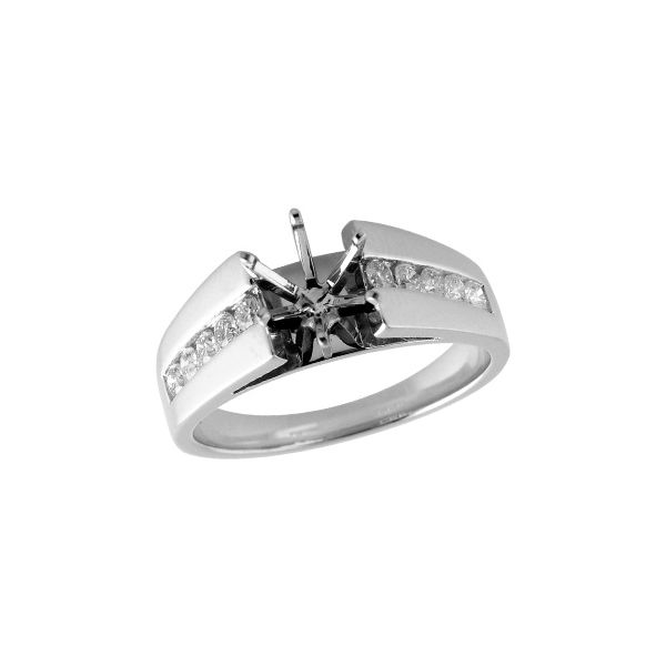 Platinum Semi-Mount Engagement Ring Ken Walker Jewelers Gig Harbor, WA