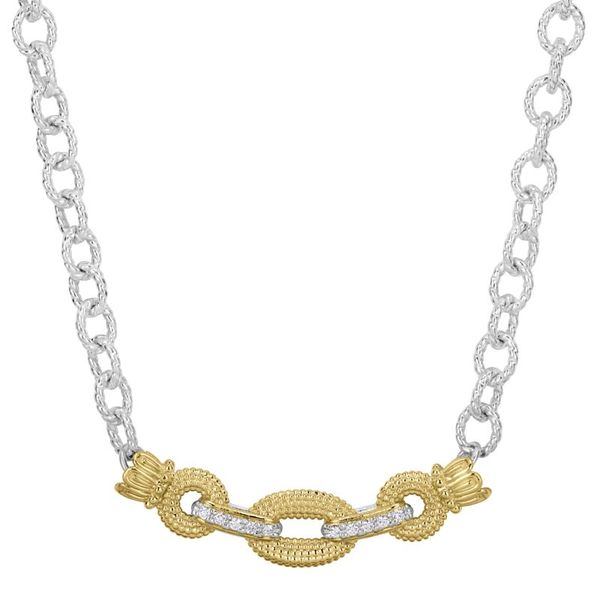 VAHAN - 14K Gold and Sterling Silver Diamond Necklace Acori Diamonds & Design Friendswood, TX