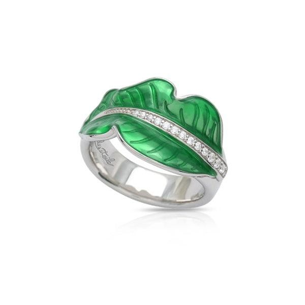 Diamond Bridal Ring, White Gold Leaf Wedding Ring ADLR334