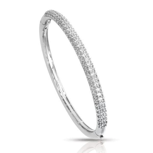 Fixed Net Ring in White Gold Plated Silver | Blackdot Gallery