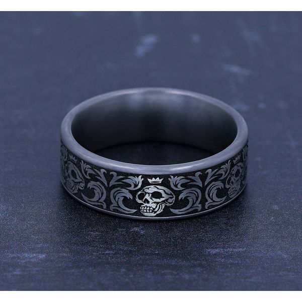 Gothic Skull Wedding Band Ring, Mens Skull Eternity Ban, Skull Eternity  Stackable Biker Ring, Vintage Gothic Ring for Man, Statement Ring - Etsy