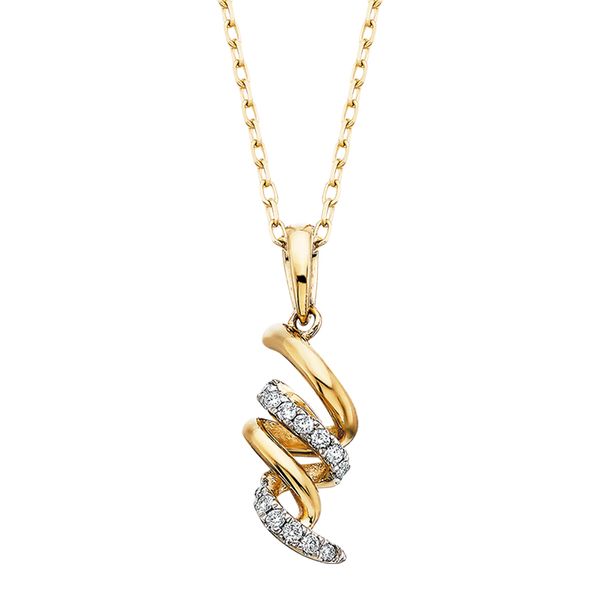 10KY Diamond Squiggle Pendant David Mann, Jeweler Geneseo, NY