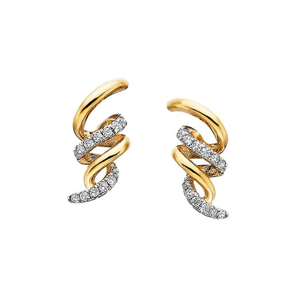 10KY Diamond Squiggle Earring K. Martin Jeweler Dodge City, KS