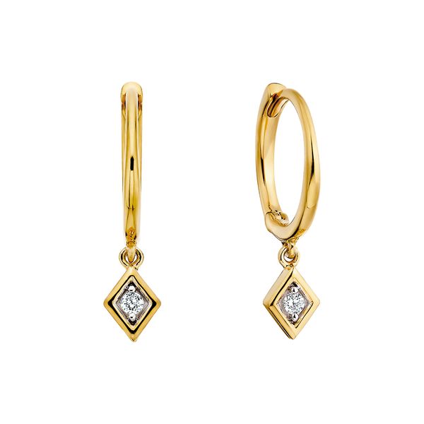 Hoops with Diamond Drop .05tw K. Martin Jeweler Dodge City, KS