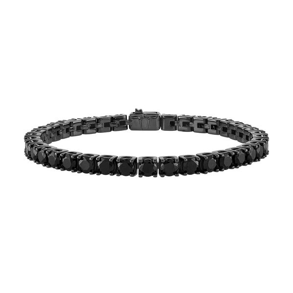 SILV BLK PLATED W/BLK SPINEL BRACELET D'Errico Jewelry Scarsdale, NY
