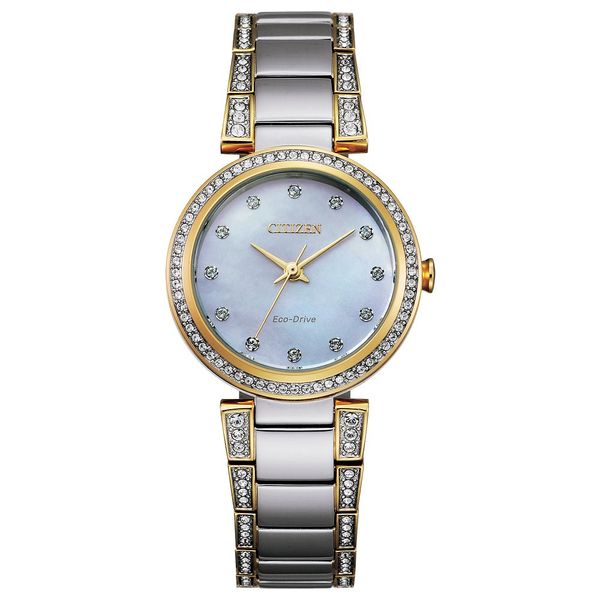 CITIZEN Eco-Drive Dress/Classic Eco Crystal Eco Ladies Stainless Steel Hannoush Jewelers, Inc. Albany, NY