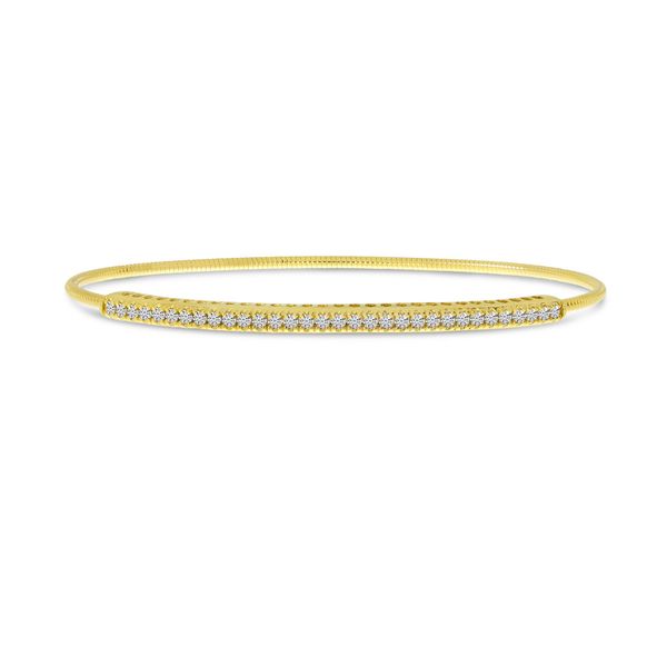 14K Yellow Gold Diamond Expandable Bracelet Castle Couture Fine Jewelry Manalapan, NJ
