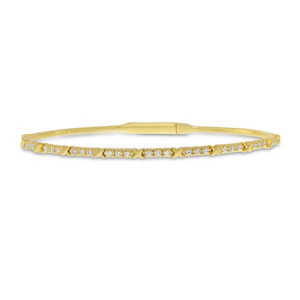 14K Yellow Gold XO Flexible Bangle Bracelet LeeBrant Jewelry & Watch Co Sandy Springs, GA