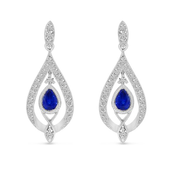 14K White Gold Sapphire Pear Teardrop Pendant LeeBrant Jewelry & Watch Co Sandy Springs, GA