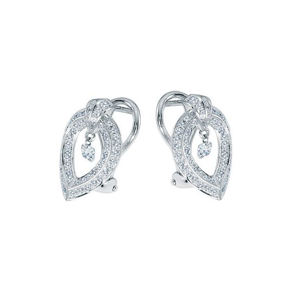 14K White Gold Diamond Dashing Diamonds Earrings Karen's Jewelers Oak Ridge, TN