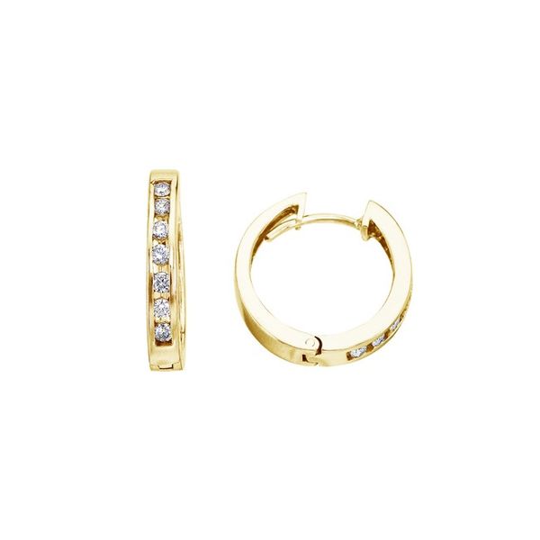 14K Yellow Gold 0.54 Ct Diamond Hoop Earrings LeeBrant Jewelry & Watch Co Sandy Springs, GA