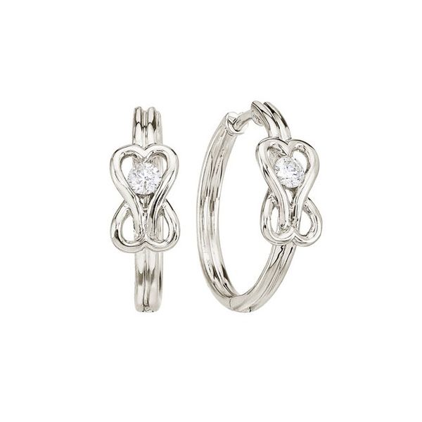 14K White Gold Knot 0.25 Ct Diamond Earrings Karen's Jewelers Oak Ridge, TN