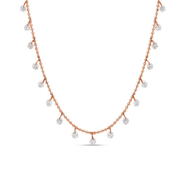 14K Rose Gold Dashing Diamonds 24 Diamond 1.20 Ct 20 inch Necklace Priddy Jewelers Elizabethtown, KY