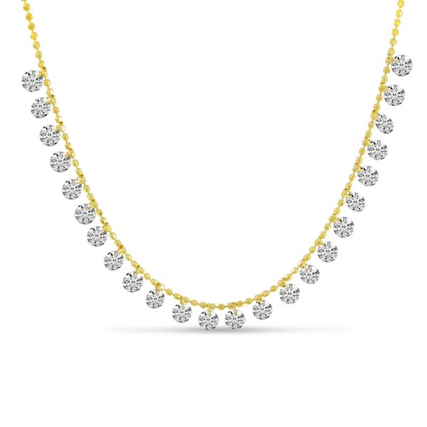 14K Yellow Gold Dashing Diamonds Half Cleopatra Necklace Lake Oswego Jewelers Lake Oswego, OR