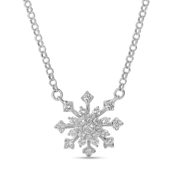 14K YELLOW GOLD SNOWFLAKE STAR STARBURST DIAMOND PENDANT NECKLACE CHAIN  HALLMARK | eBay