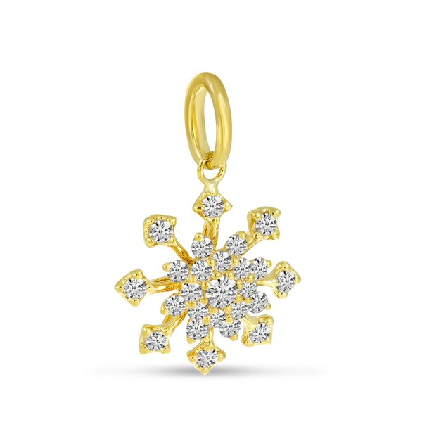 Winter Snowflake 14K Gold Charm