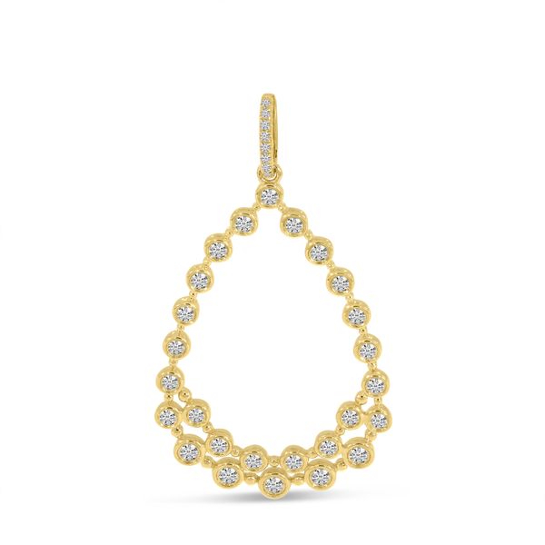 14K Yellow Gold Teardrop Diamond Pendant Karen's Jewelers Oak Ridge, TN