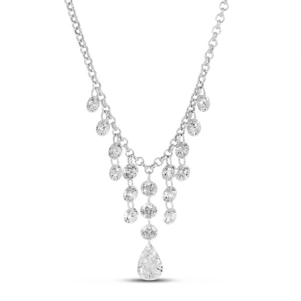 14K White Gold Cleopatra Dashing Diamonds Necklace Karen's Jewelers Oak Ridge, TN