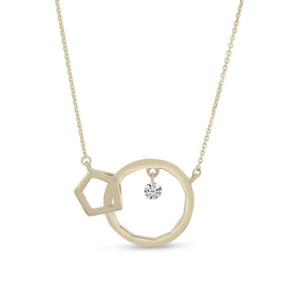 14K White Gold Dashing Diamond Interlocking Necklace John Herold Jewelers Randolph, NJ