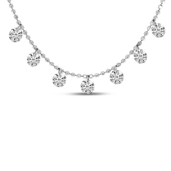 14K White Gold Dashing Diamonds 18 inch Necklace Karen's Jewelers Oak Ridge, TN