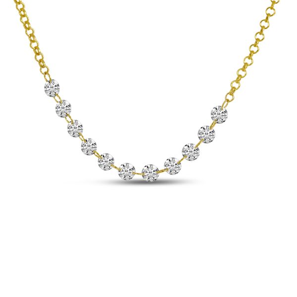 14K Yellow Gold Dashing Diamond 11-Stone Necklace LeeBrant Jewelry & Watch Co Sandy Springs, GA