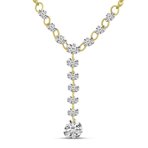 14K Yellow Gold Dashing Diamond Lariat Necklace Lake Oswego Jewelers Lake Oswego, OR