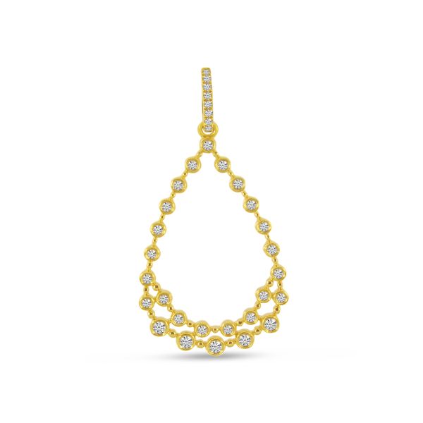 14K Yellow Gold Bubble Teardrop Diamond Pendant LeeBrant Jewelry & Watch Co Sandy Springs, GA