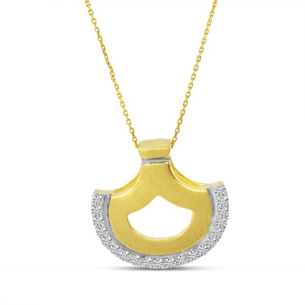 14K Yellow Gold Diamond Pendant Image 3 Priddy Jewelers Elizabethtown, KY