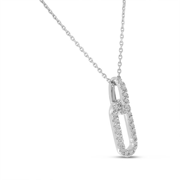 14K White Gold Open Link Diamond Pendant Image 4 Priddy Jewelers Elizabethtown, KY